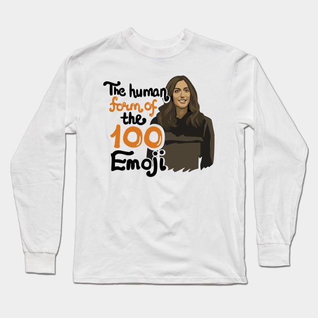 Gina Linetti The Human Form of the 100 Emoji Long Sleeve T-Shirt by KsuAnn